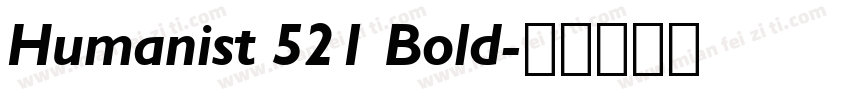 Humanist 521 Bold字体转换